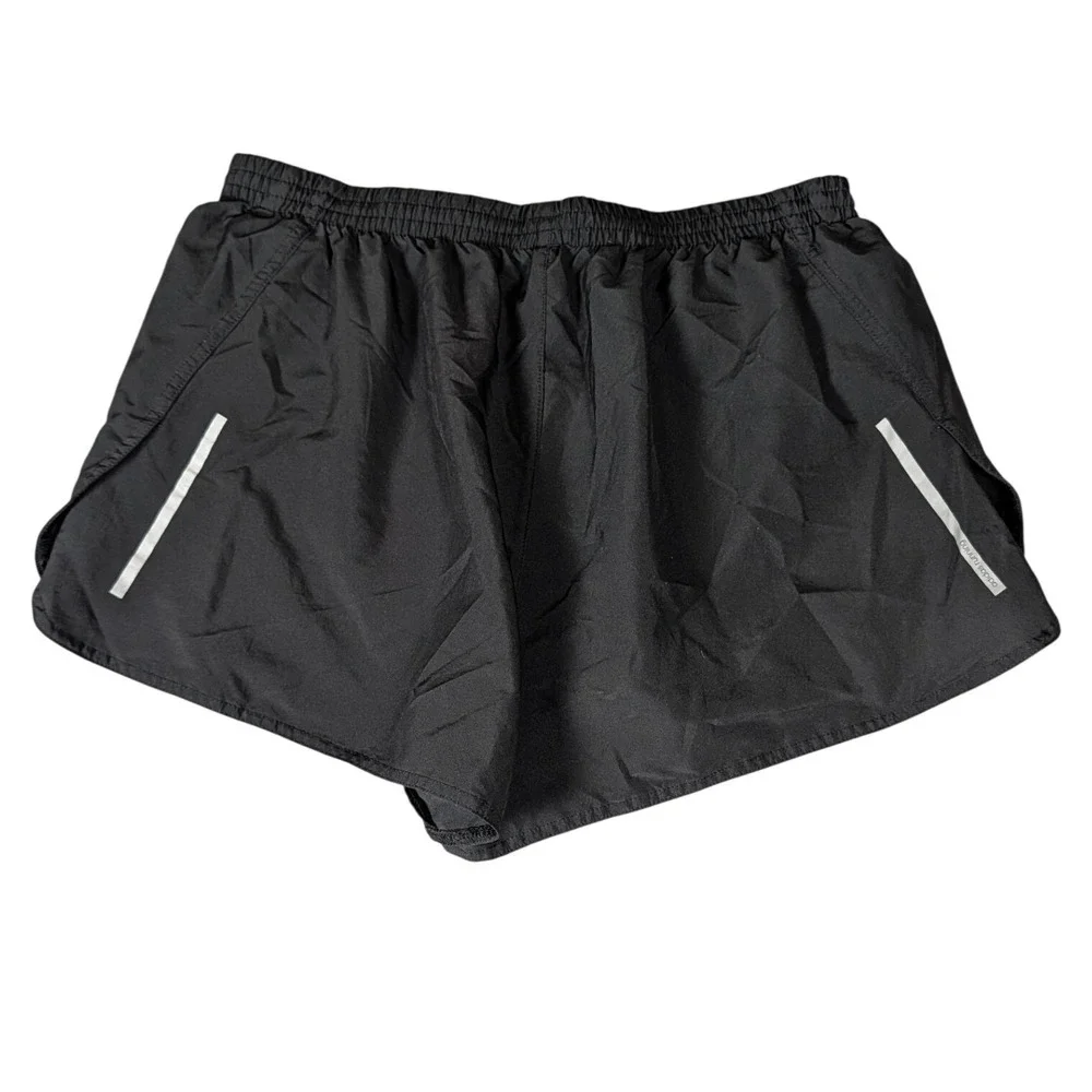 Adidas Climalite Black Running Shorts Reflective Athletic Lined Gym Shorts